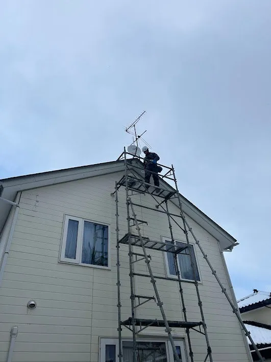 高所アンテナ工事